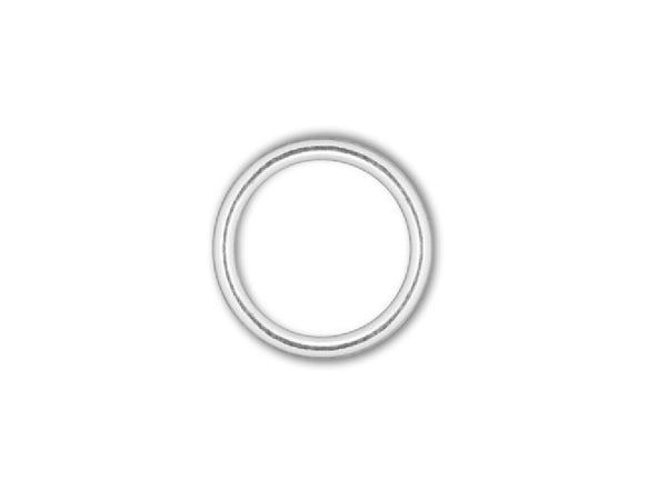 Sterling Silver Closed Jump Ring Round - 5mm - 20.5 Gauge - BeadPrism