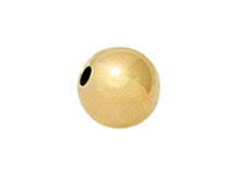 Load image into Gallery viewer, 14K Gold - 4mm Round Bright Beads, 0.9mm Hole