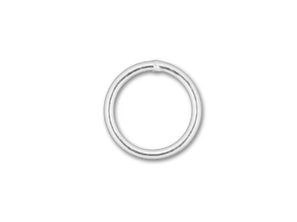 Sterling Silver Closed Jump Ring Round - 4mm - 22 Gauge - BeadPrism