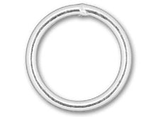 Load image into Gallery viewer, Sterling Silver Closed Jump Ring Round - 6mm - 22 Gauge - BeadPrism