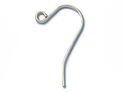14K White Gold - Shepard Hook Earwire