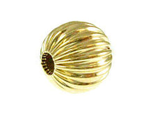 Load image into Gallery viewer, 14K Gold - 6mm Round Corrugated Bead