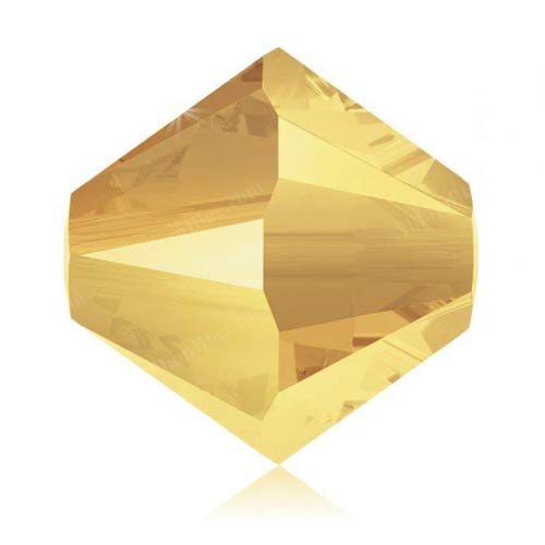 Swarovski Crystal, #5328 Bicone Beads 3mm, Crystal Metallic Sunshine, Wholesale Packs - BeadPrism