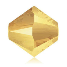 Load image into Gallery viewer, Swarovski Crystal, #5328 Bicone Beads 3mm, Crystal Metallic Sunshine, Wholesale Packs - BeadPrism