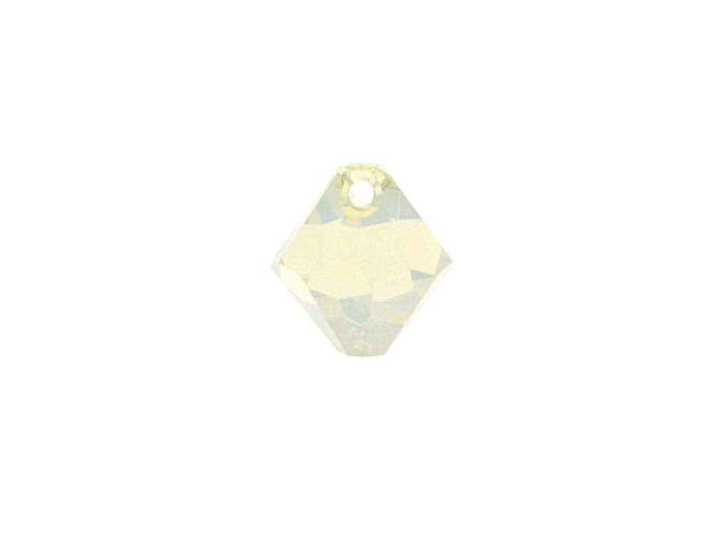 Swarovski Crystal, #6328 Top Drilled Bicone Beads 6mm, White Opal, Wholesale Packs - BeadPrism