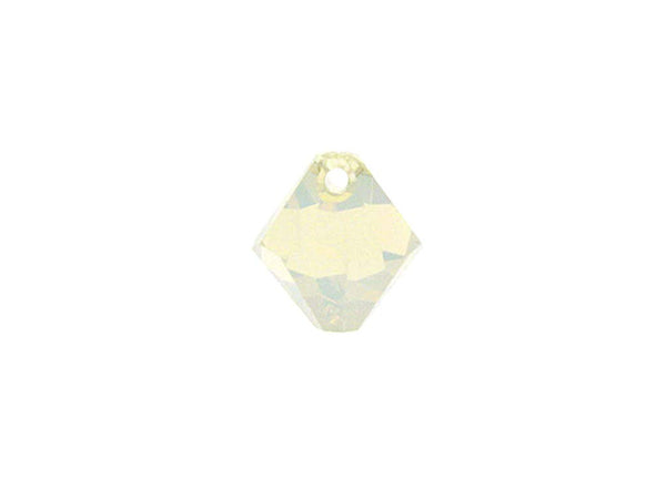 Swarovski Crystal, #6328 Top Drilled Bicone Beads 6mm, White Opal, Wholesale Packs - BeadPrism