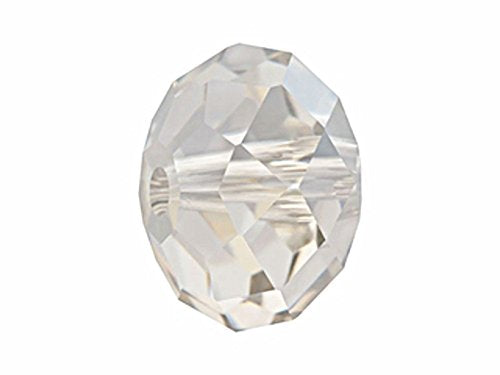 Swarovski 5040 Rondelle Crystal Faceted Beads Crystal Silver Shade | 12mm | Small & Wholesale Packs - BeadPrism