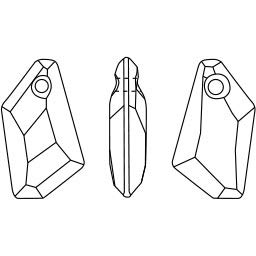 Swarovski Crystal, #6670 De-Art Pendant 18mm, Crystal Copper, Wholesale Packs - BeadPrism