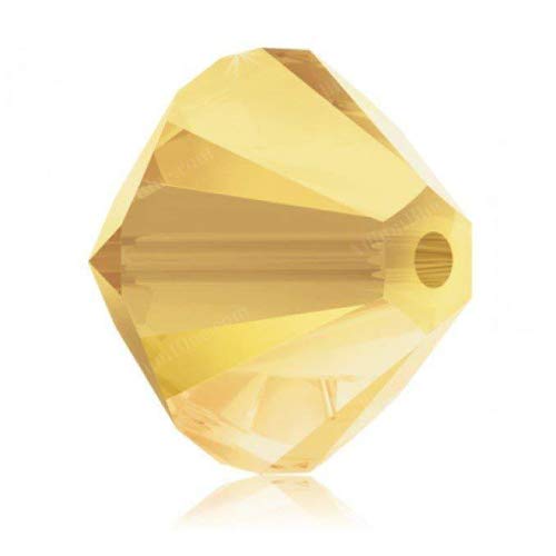 Swarovski Crystal, #5328 Bicone Beads 3mm, Crystal Metallic Sunshine, Wholesale Packs - BeadPrism