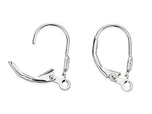 Load image into Gallery viewer, Wholesale Sterling Silver Leverback Earring Findings with Teardrop Design, Choose Package Size - BeadPrism