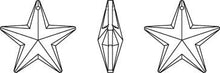Load image into Gallery viewer, Swarovski Crystal, #6714 Star Pendant 20mm, Crystal, Wholesale Packs - BeadPrism