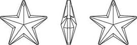 Swarovski Crystal, #6714 Star Pendant 20mm, Crystal, Wholesale Packs - BeadPrism