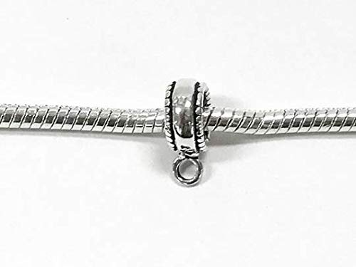 1 pc Sterling Silver Charm Bead with 5.8mm opening Beaded Band Design - BeadPrism
