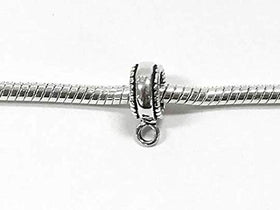 1 pc Sterling Silver Charm Bead with 5.8mm opening Beaded Band Design - BeadPrism