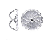 Load image into Gallery viewer, Wholesale Sterling Silver 7mm Earring Back With Swirl Pattern, Choose Package Size - BeadPrism