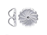 Wholesale Sterling Silver 7mm Earring Back With Swirl Pattern, Choose Package Size
