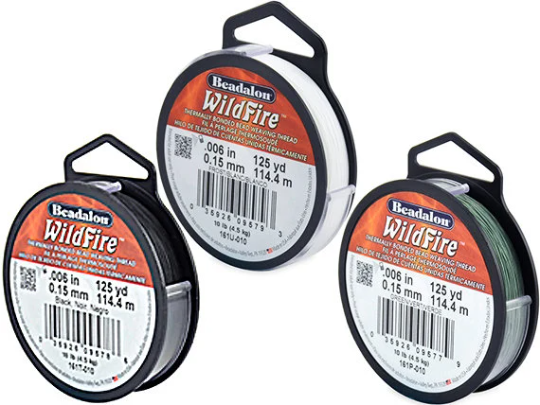 Beadalon Wildfire Braided Beading Thread, Available in Frost, Green, and Black, 10 or 12 LB Test, 50 and 125 Yard Spool