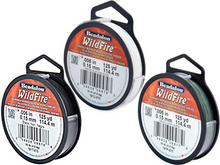 Load image into Gallery viewer, Beadalon Wildfire Braided Beading Thread, Available in Frost, Green, and Black, 10 or 12 LB Test, 50 and 125 Yard Spool