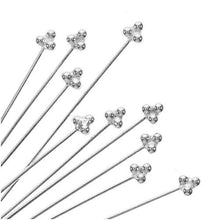 Load image into Gallery viewer, Sterling Silver .925 Headpin with 3 dots, 2 Inch, 24 Gauge, Choose Package Size - BeadPrism