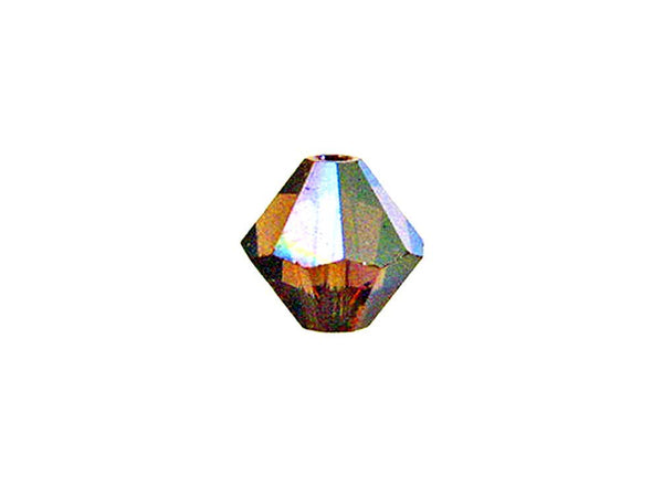 Swarovski Crystal, #5328 Bicone Beads 8mm, Smoked Topaz AB, Wholesale Packs - BeadPrism