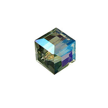 Load image into Gallery viewer, Wholesale Genuine Swarovski 5601 4mm Black Diamond AB Cube Beads, Choose Package Size - BeadPrism