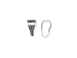 5 pcs Sterling Silver 12mm Locket Pendant Bail - BeadPrism