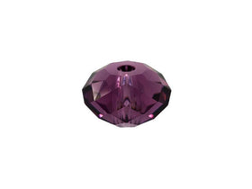 Swarovski 5040 Rondelle Crystal Faceted Beads Amethyst | 4mm | Small & Wholesale Packs - BeadPrism