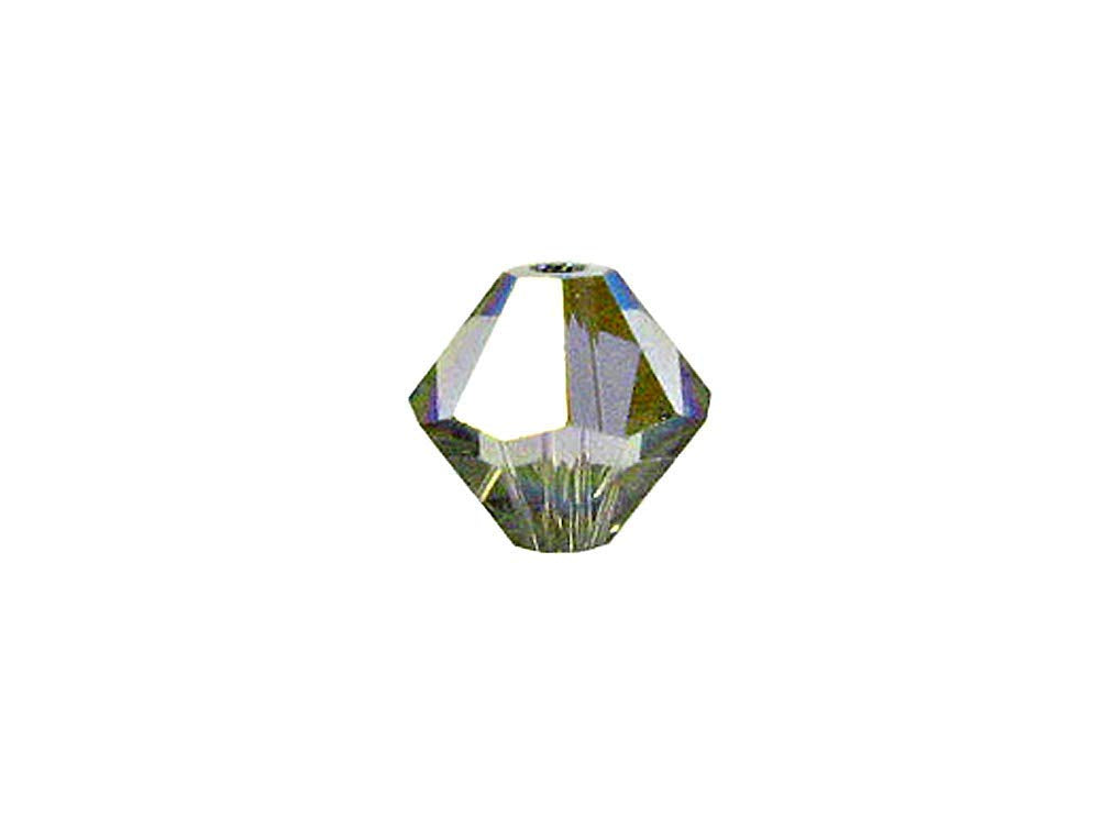 Swarovski Crystal, #5328 Bicone Beads 6mm, Black Diamond AB, Wholesale Packs - BeadPrism
