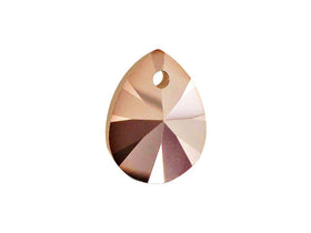 Swarovski Crystal, #6128 Mini Pear Pendant 10mm, Crystal Rose Gold 2X, Wholesale Packs - BeadPrism