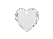 Load image into Gallery viewer, Swarovski Crystal, #6225 Flat Heart Pendant 18mm, Crystal, Wholesale Packs - BeadPrism