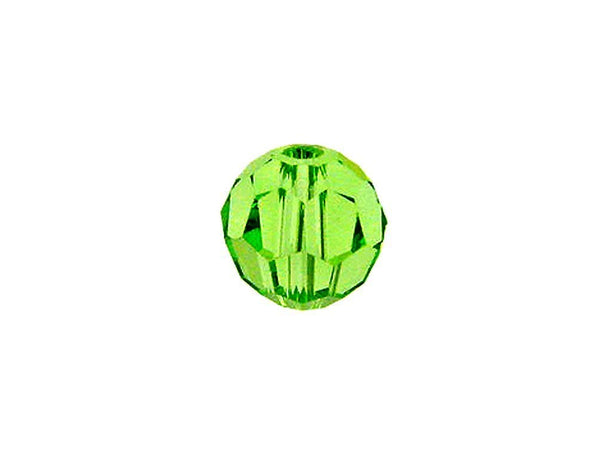 Swarovski 5000 Round Crystal Faceted Beads Peridot | 4mm | Small & Wholesale Packs - BeadPrism