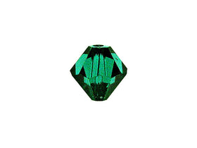 Swarovski Crystal, #5328 Bicone Beads 8mm, Emerald, Wholesale Packs - BeadPrism