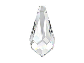 Swarovski Crystal, #6000 Drop Briolettes Beads 22mm, Crystal, Wholesale Packs - BeadPrism
