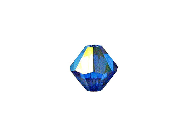 Swarovski Crystal, #5328 Bicone Beads 8mm, Capri Blue AB, Wholesale Packs - BeadPrism