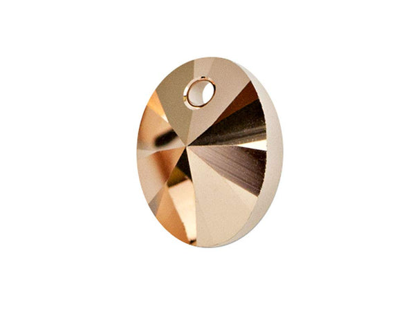 Swarovski Crystal, #6028 Oval Pendant 10mm, Crystal Rose Gold 2X, Wholesale Packs - BeadPrism