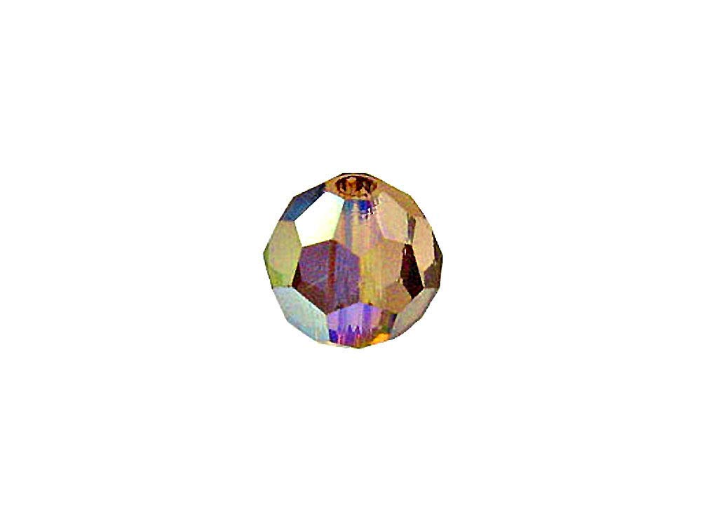 Swarovski 5000 Round Crystal Faceted Beads Colorado Topaz AB | 4mm | Small & Wholesale Packs - BeadPrism