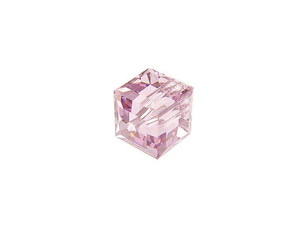 Wholesale Genuine Swarovski 5601 8mm Light Amethyst Cube Beads, Choose Package Size - BeadPrism
