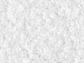 Pack of 50 gram White Pearl - Delicas 8/0 Seed Beads Wholesale - BeadPrism
