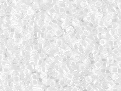 Pack of 50 gram WHITE PEARL - Miyuki 15/0 Delicas Seed Beads Wholesale - BeadPrism