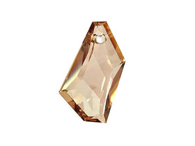 Swarovski Crystal, #6670 De-Art Pendant 18mm, Crystal Golden Shadow, Wholesale Packs - BeadPrism