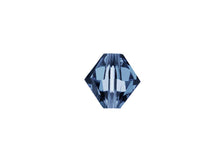 Load image into Gallery viewer, Swarovski Crystal, #5328 Bicone Beads 4mm, Denim Blue, Wholesale Packs - BeadPrism