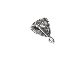 1 pc Bali Style 18mm Silver Filigree work Bail - BeadPrism