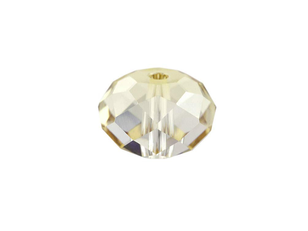 Swarovski 5040 Rondelle Crystal Faceted Beads Crystal Golden Shadow | 6mm | Small & Wholesale Packs - BeadPrism
