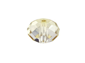 Swarovski 5040 Rondelle Crystal Faceted Beads Crystal Golden Shadow | 4mm | Small & Wholesale Packs - BeadPrism