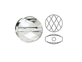 Swarovski 5052 Mini Round Beads, 8mm, Crystal | 12 Pack - BeadPrism