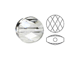 Swarovski 5052 Mini Round Beads, 8mm, Crystal | 12 Pack - BeadPrism