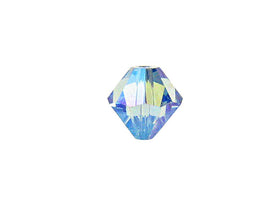 Swarovski Crystal, #5328 Bicone Beads 4mm, Light Sapphire AB 2X, Wholesale Packs - BeadPrism