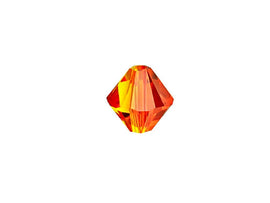 Swarovski Crystal, #5328 Bicone Beads 5mm, Fire Opal, Wholesale Packs - BeadPrism