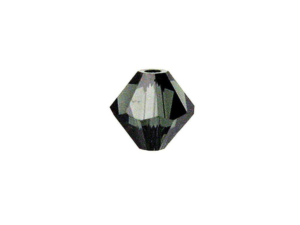 Swarovski Crystal, #5328 Bicone Beads 4mm, Morion, Wholesale Packs - BeadPrism