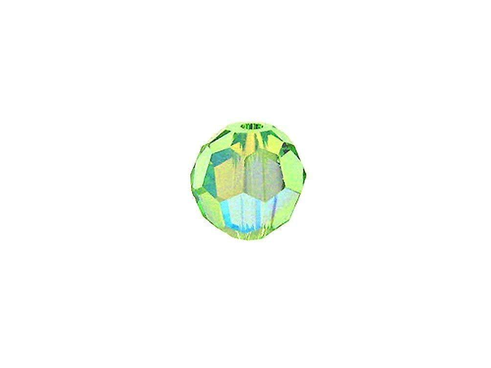 Swarovski 5000 Round Crystal Faceted Beads Chrysolite AB | 4mm | Small & Wholesale Packs - BeadPrism